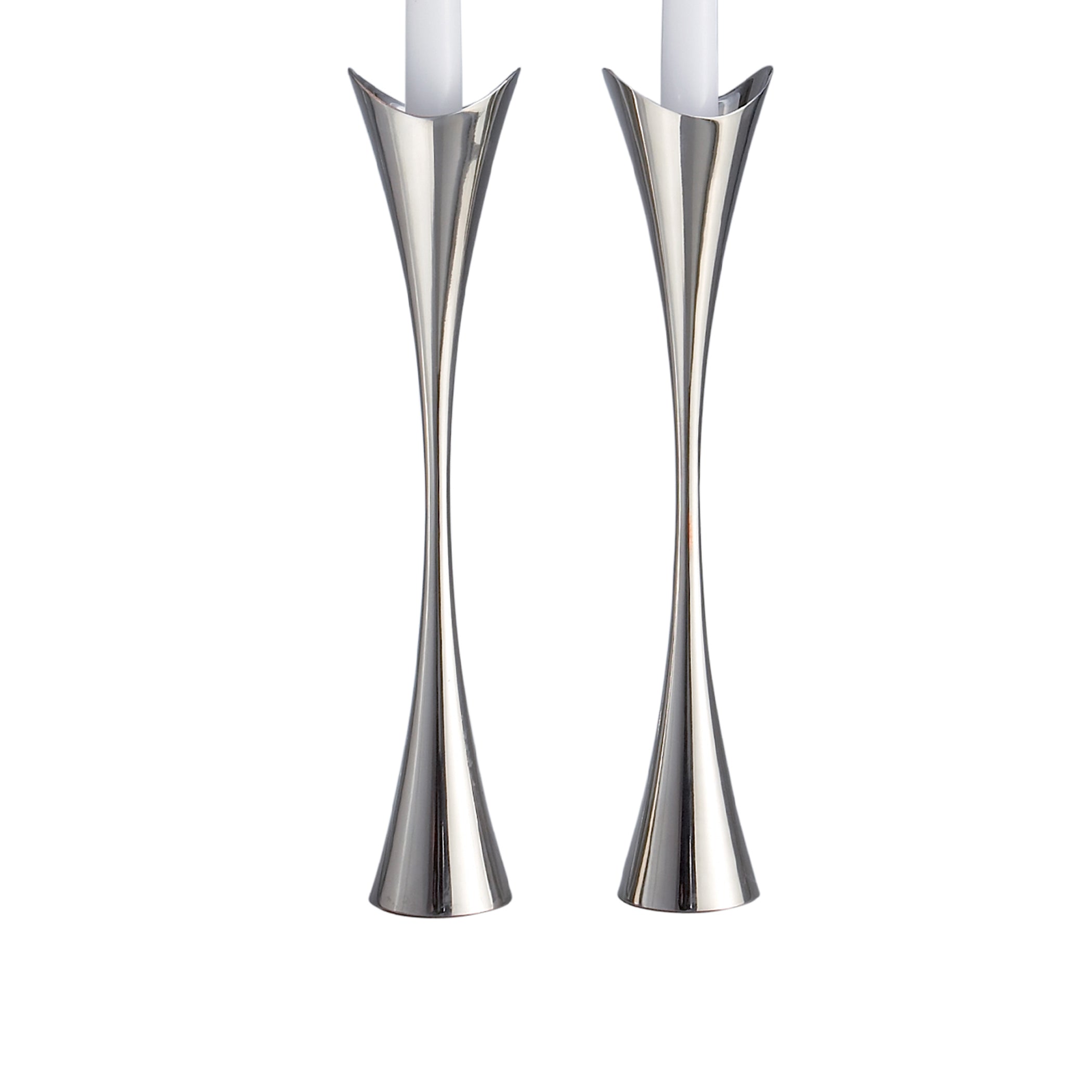  Nambe Curve Candlesticks - Silver - Bonton