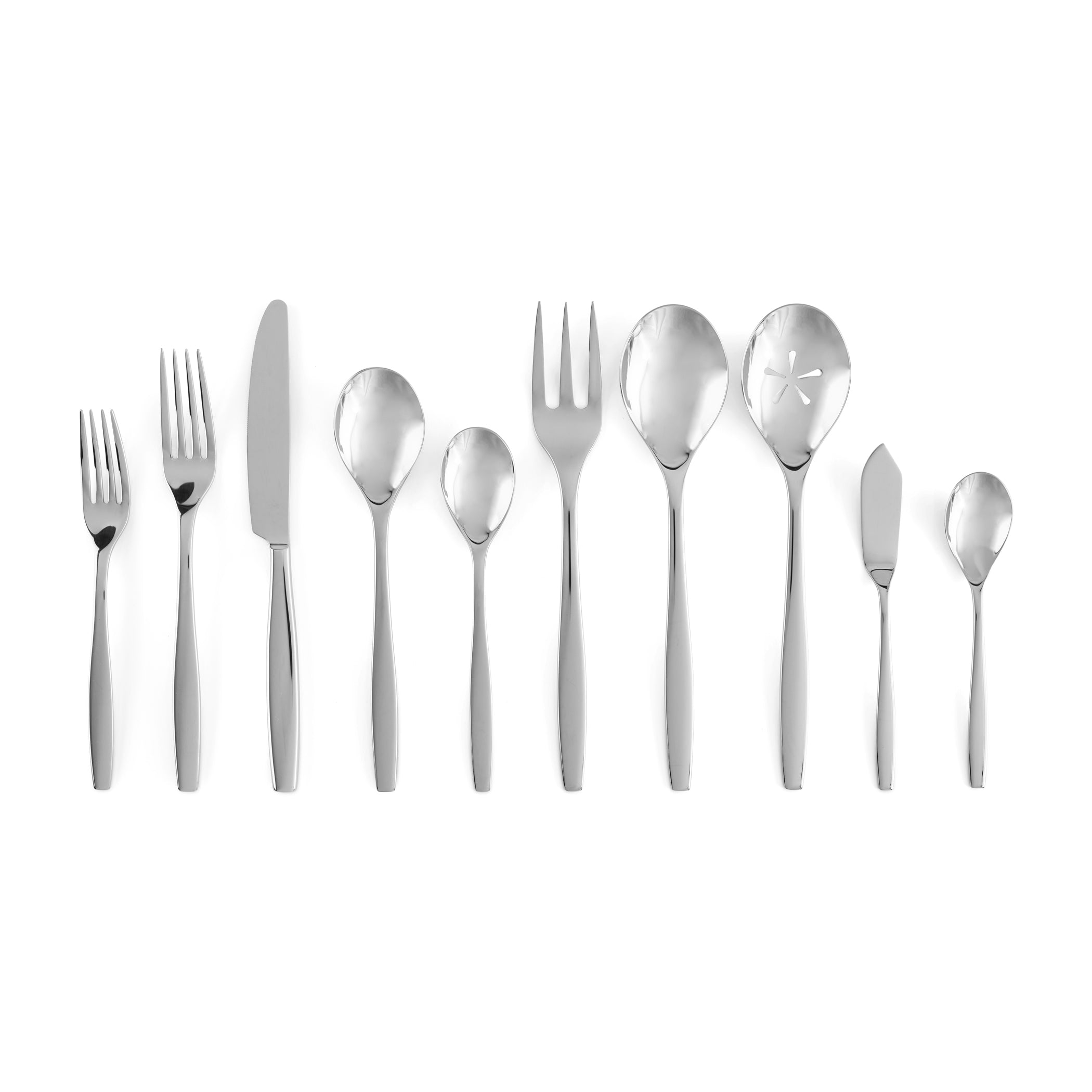  Nambe Aidan 45 Piece Flatware Set - Silver - Bonton