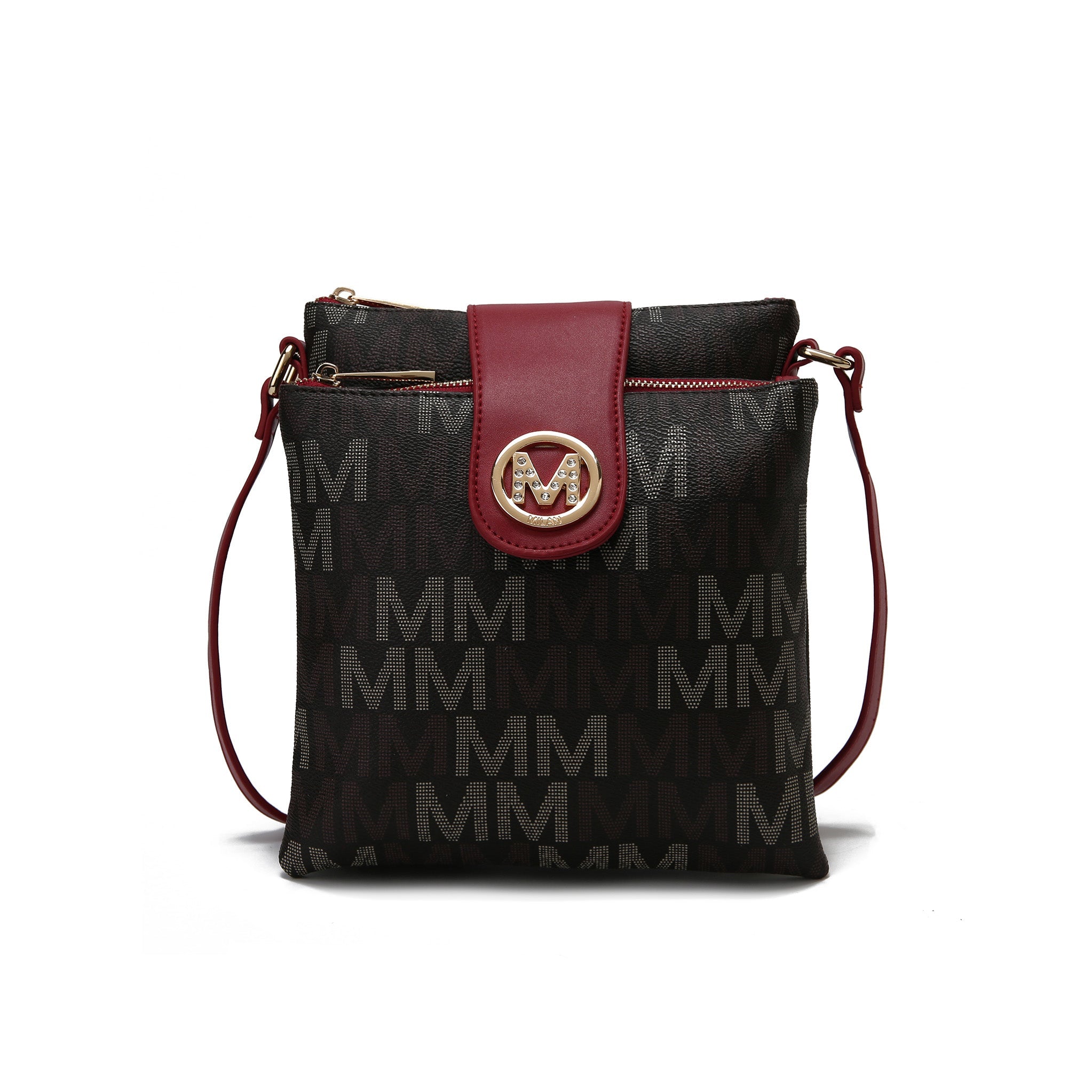  MKF Collection Nadien Signature Crossbody Bag - Red - Bonton