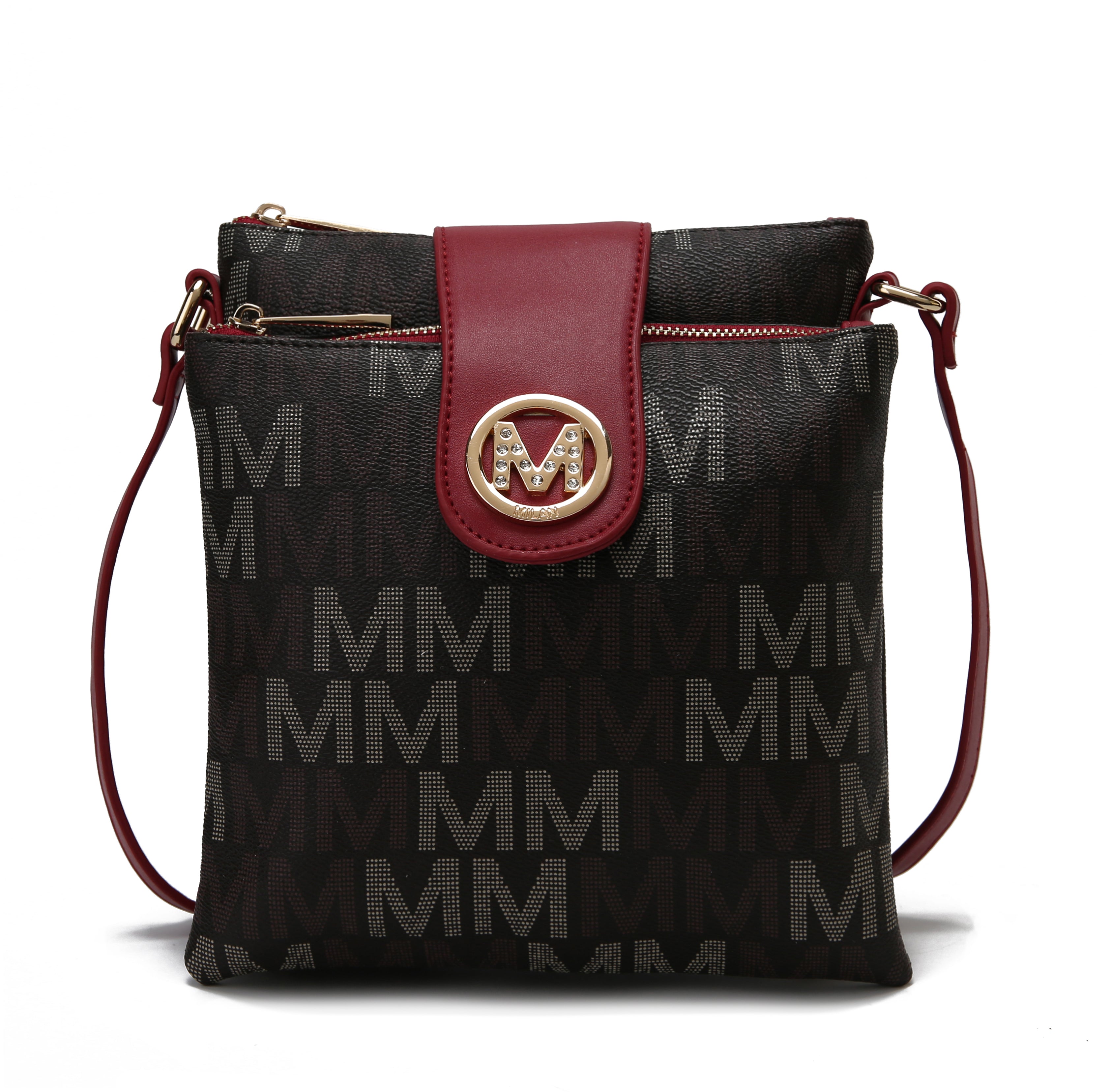  MKF Collection Nadien Signature Crossbody Bag - Red - Bonton