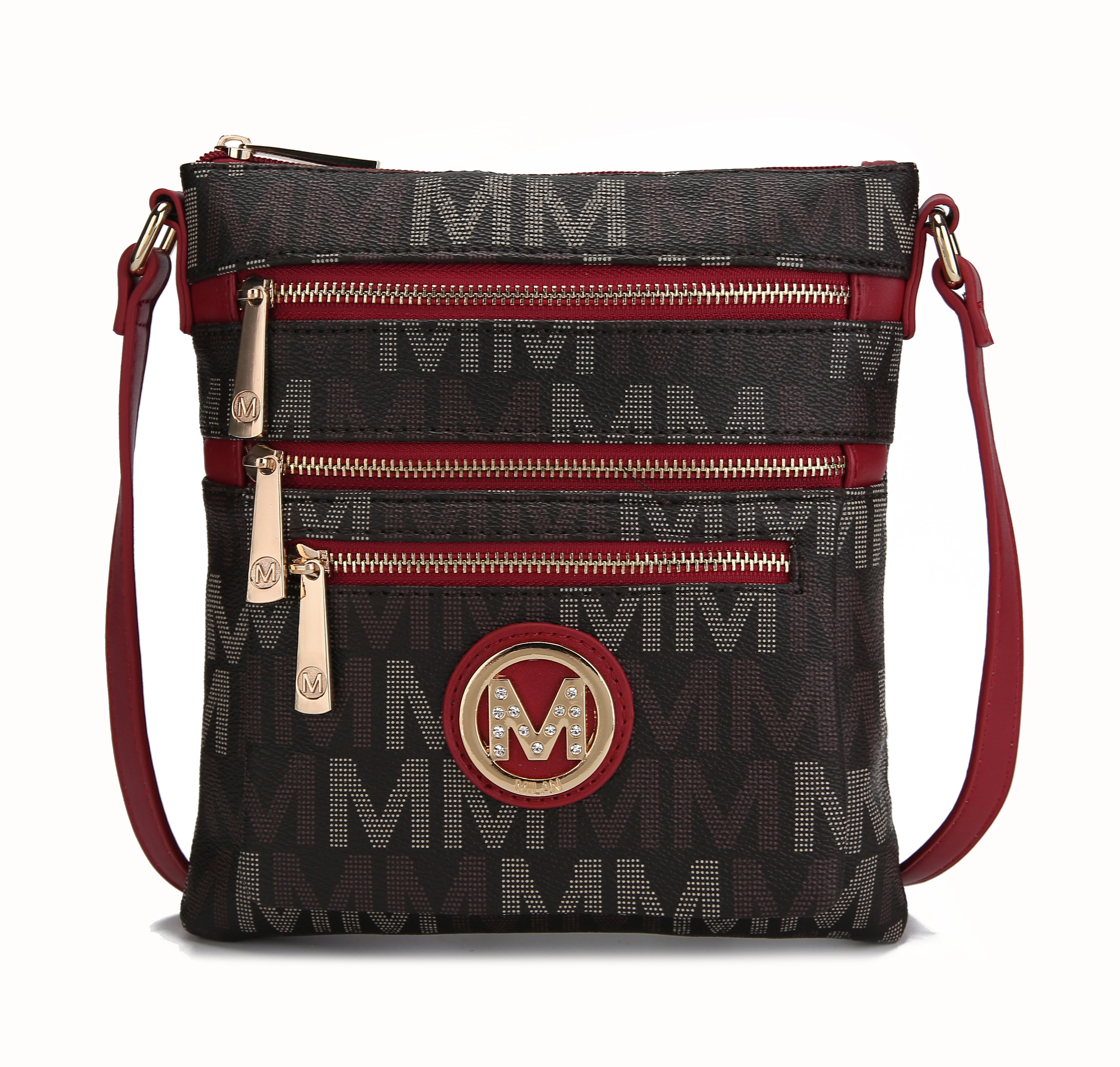  MKF Collection Beatrice Signature Crossbody Bag - Red - Bonton