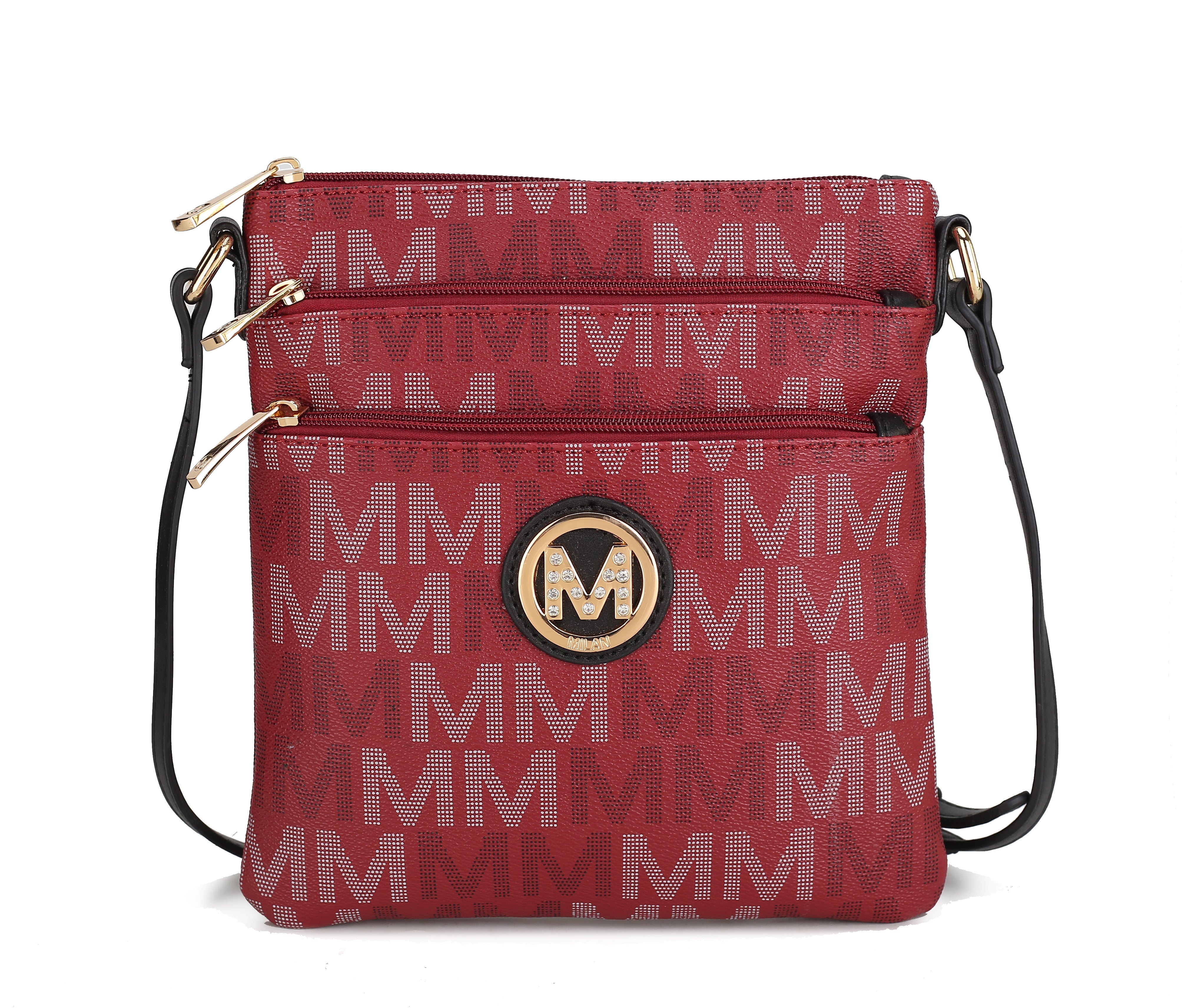  MKF Collection Lemuel  Signature Crossbody Bag - Red - Bonton