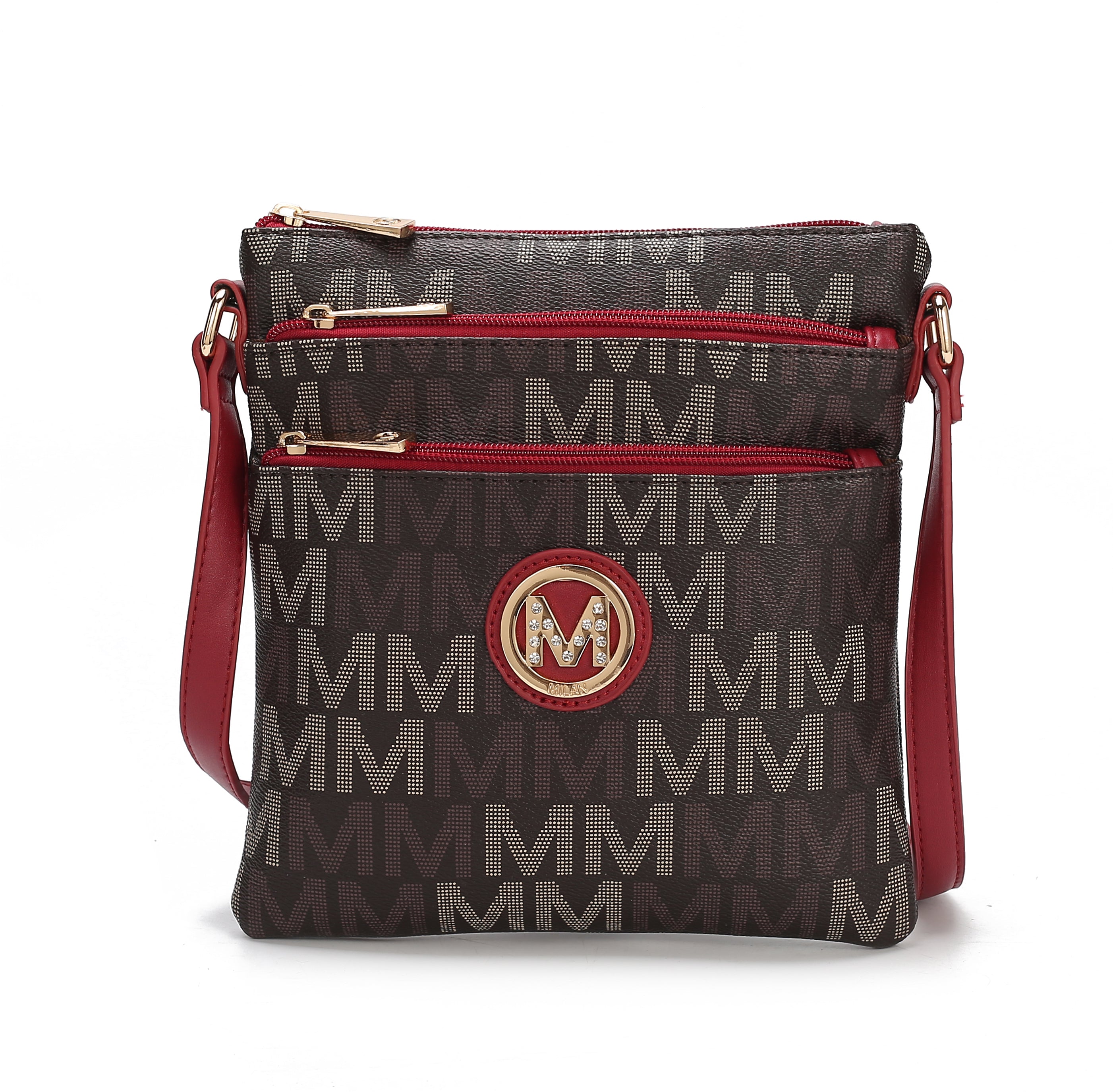  MKF Collection Lemuel  Signature Crossbody Bag - Red - Bonton