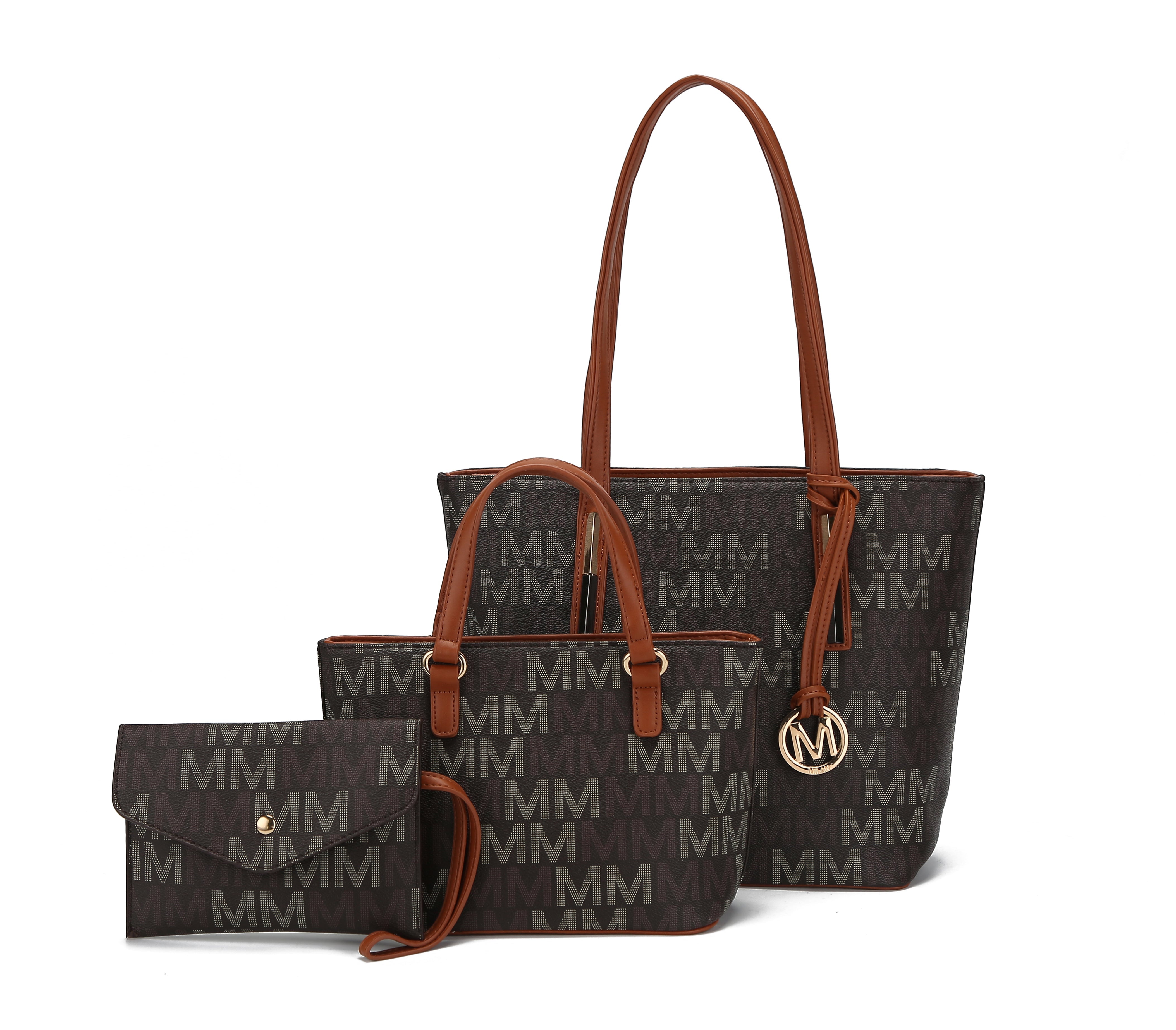  MKF Collection Aylet  Signature Tote Bag and Set - Beige - Bonton