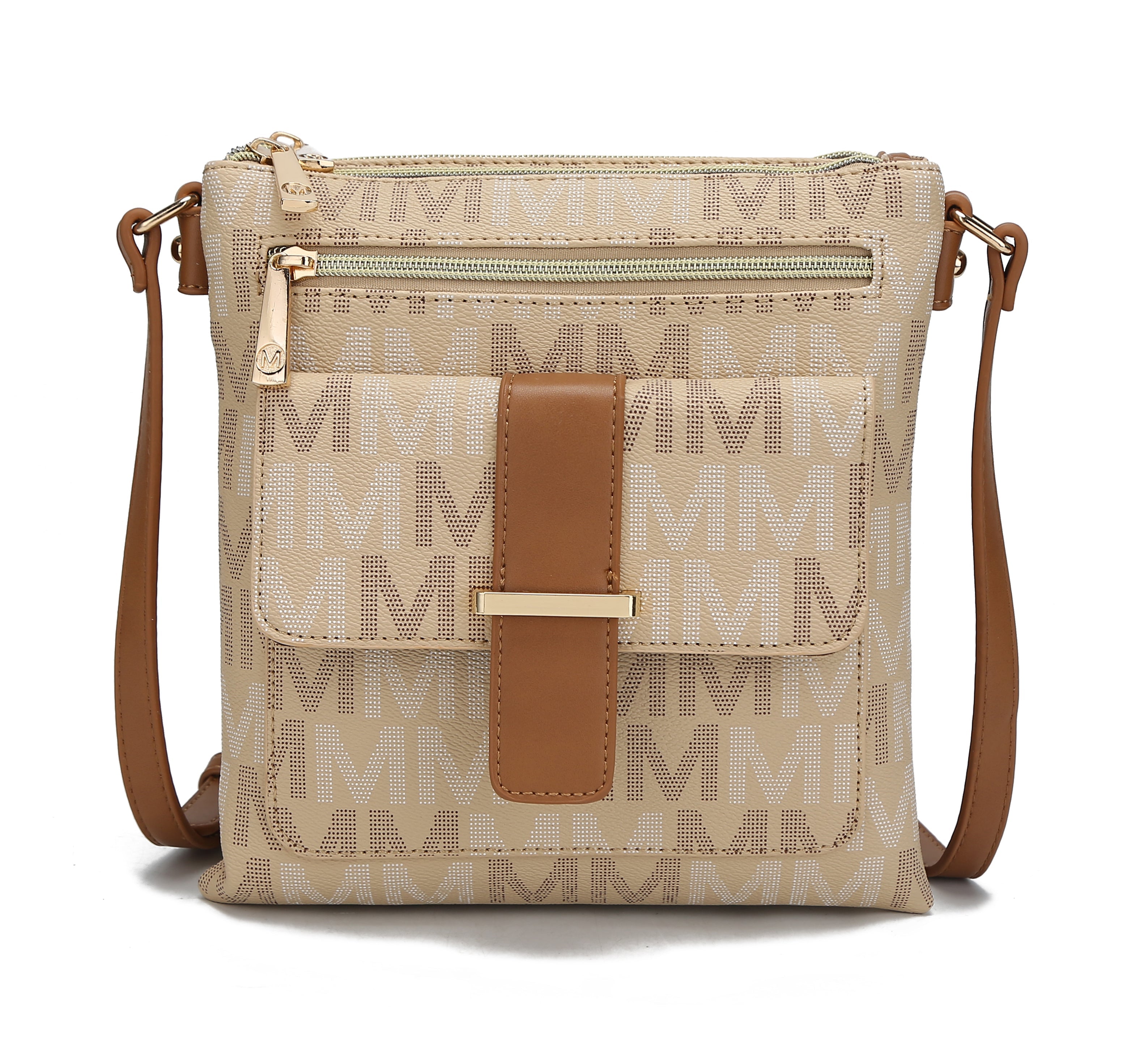  MKF Collection Jeni Signature Crossbody Bag - Beige - Bonton