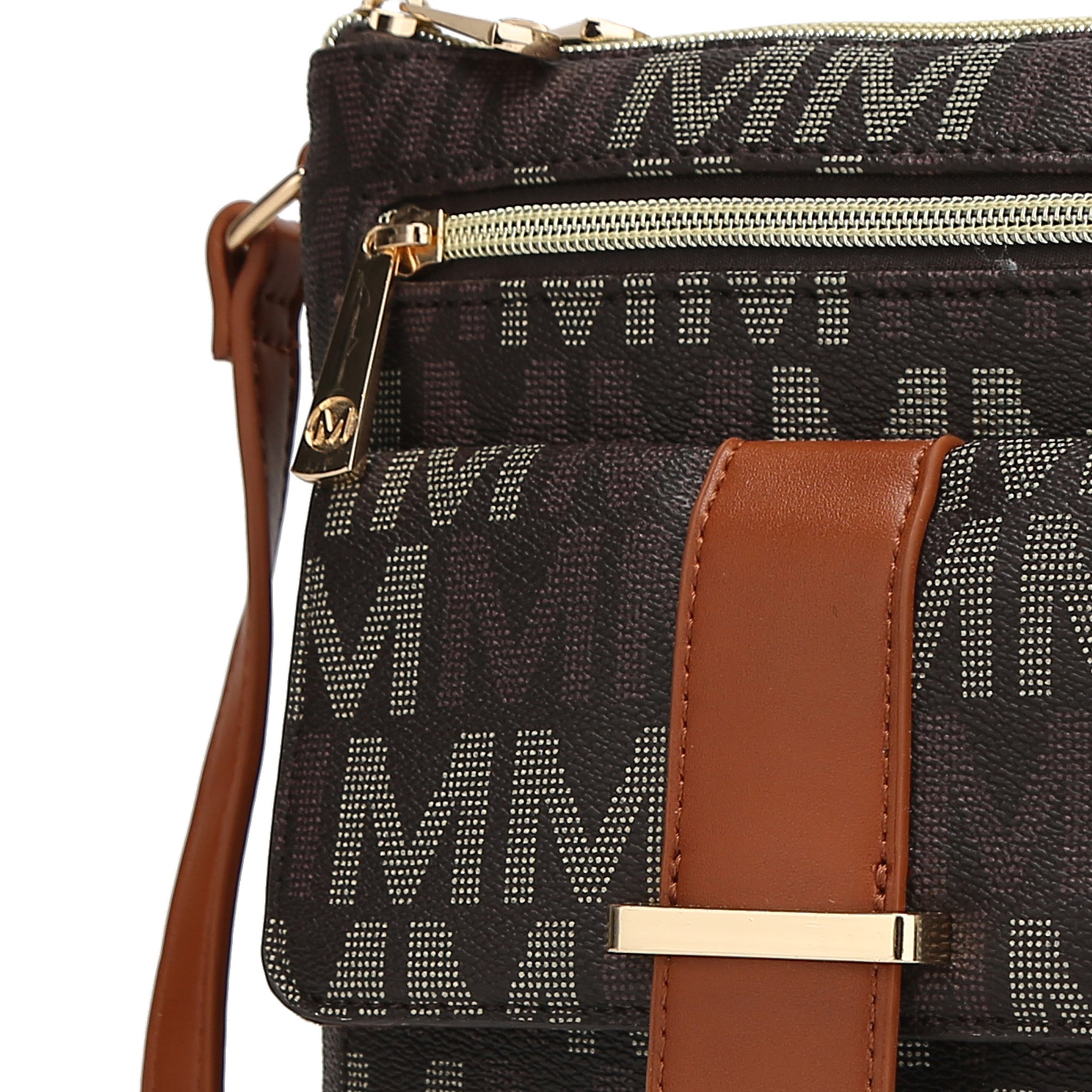  MKF Collection Jeni Signature Crossbody Bag - Beige - Bonton