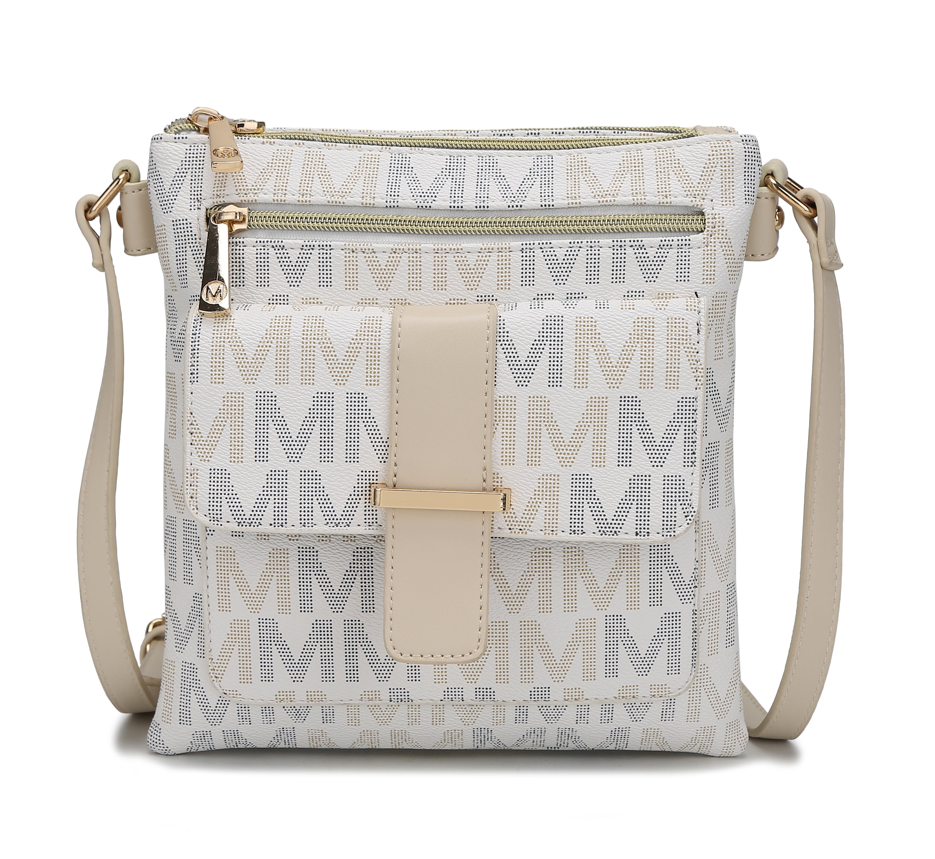  MKF Collection Jeni Signature Crossbody Bag - Beige - Bonton