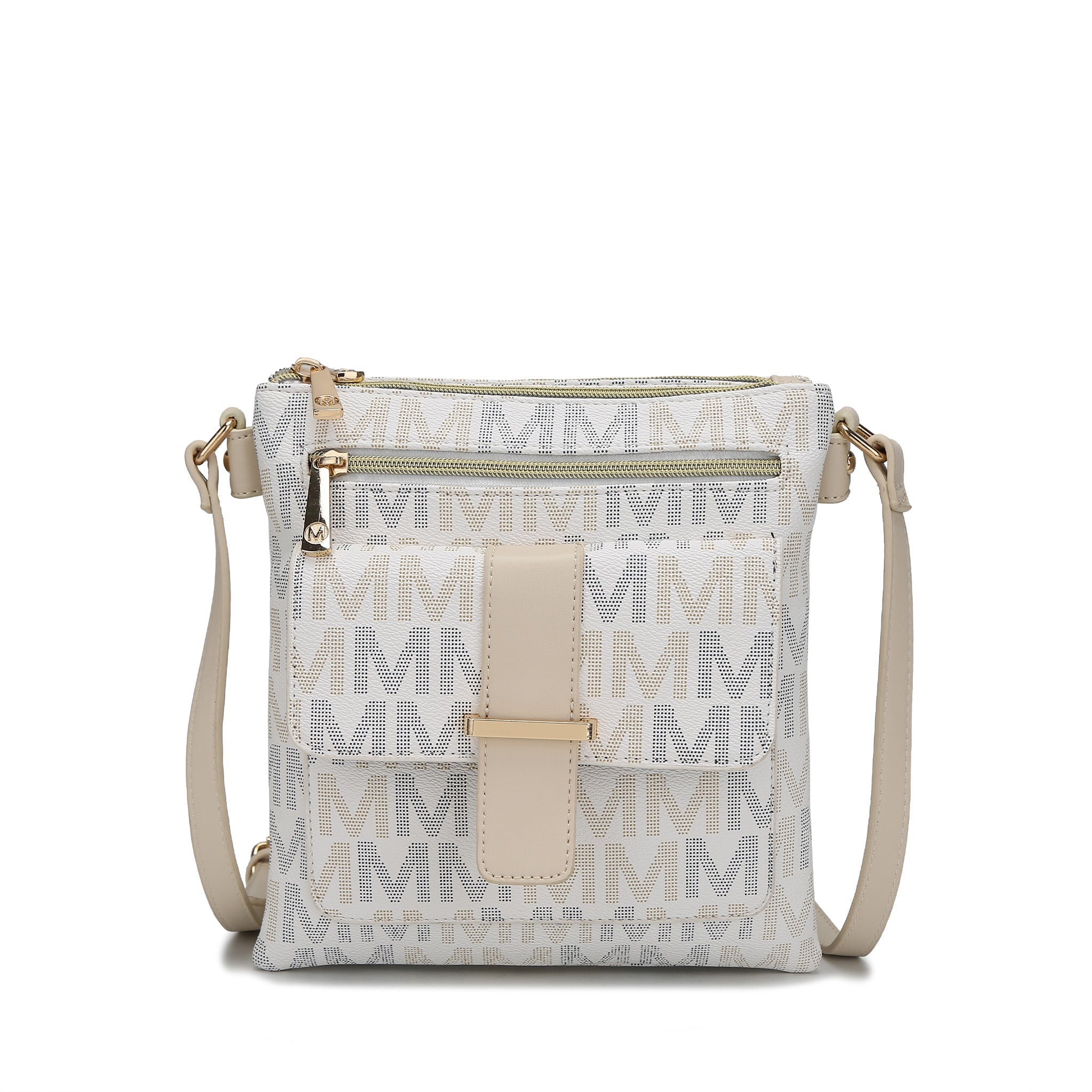  MKF Collection Jeni Signature Crossbody Bag - Beige - Bonton