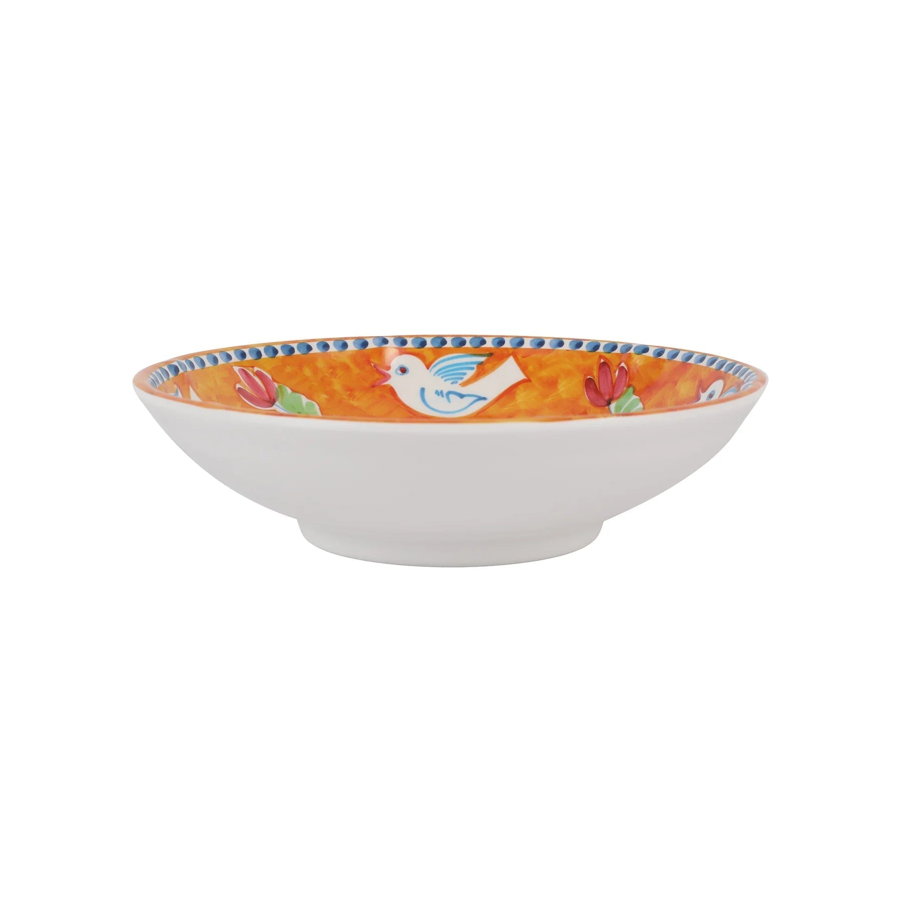  Vietri Melamine Campagna Uccello Pasta Bowl - Tangerine - Bonton