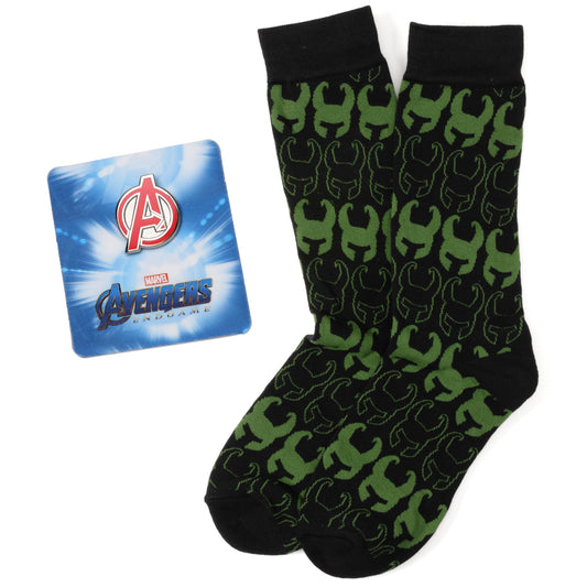 Avengers Loki Pattern Green and Black Gift Set