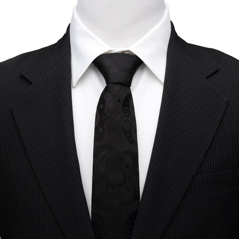Avengers Paisley Icons Print Black Tie