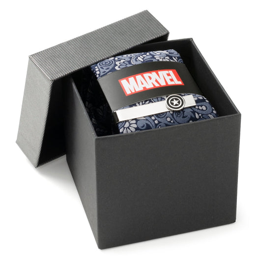 Avengers Icons Necktie and Tie Bar Gift Set