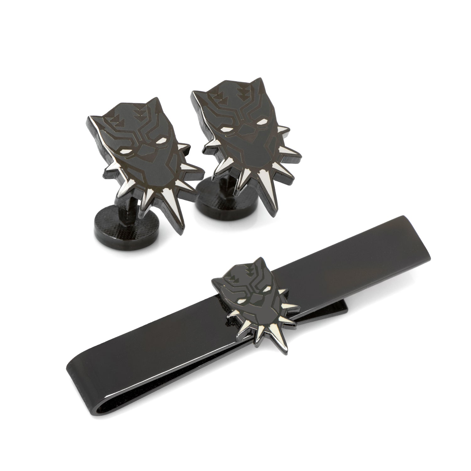  Cufflinks Black Panther Cufflinks and Tie Bar Gift Set - Default Title - Bonton