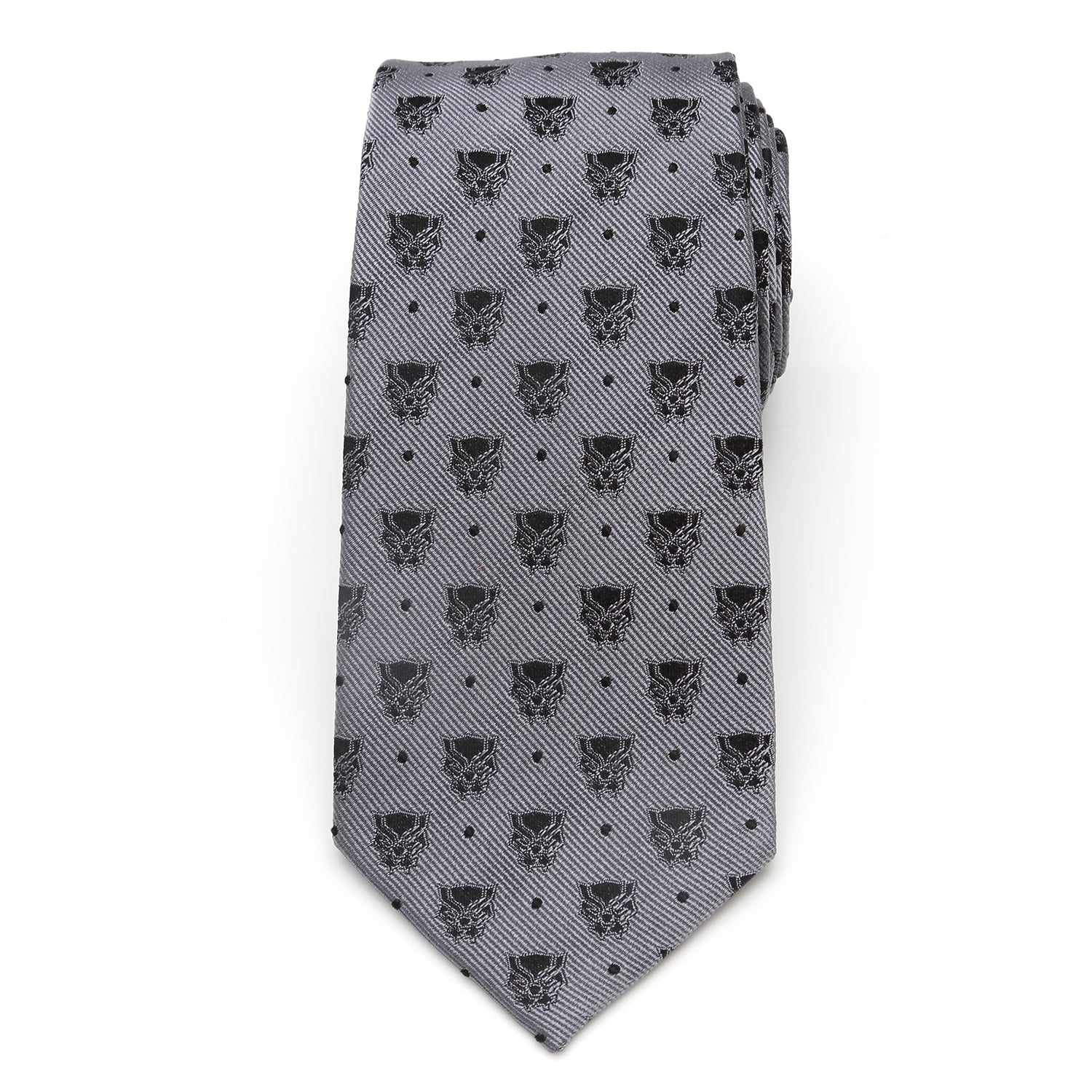  Cufflinks Black Panther Gray Dot Tie - Default Title - Bonton