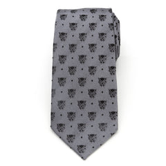 Black Panther Gray Dot Tie