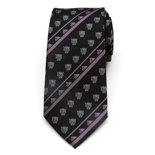 Black Panther Stripe Black Tie