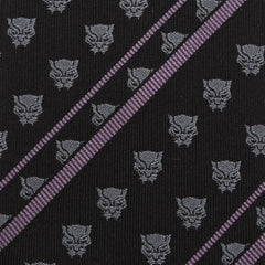 Black Panther Stripe Black Tie