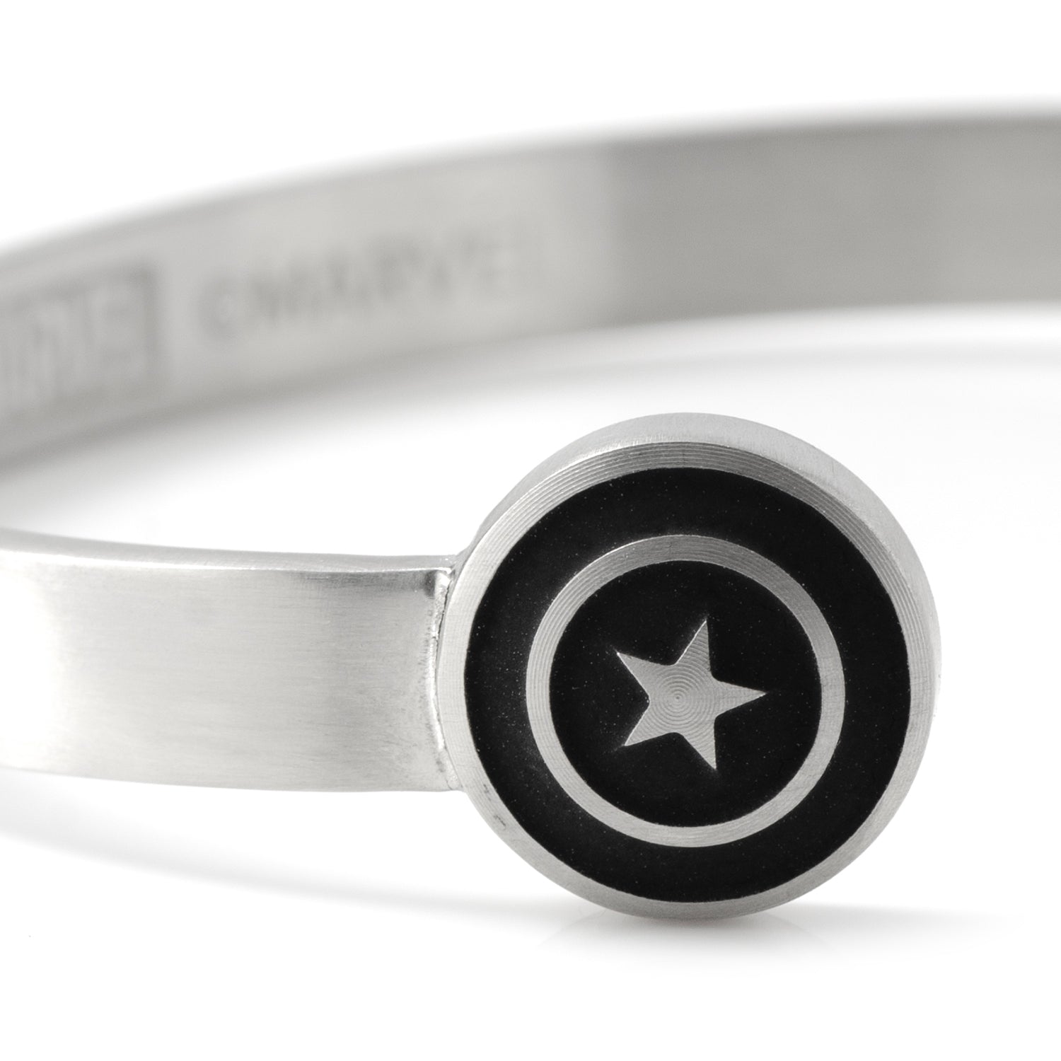  Cufflinks Captain America Stainless Steel Cuff Bracelet - Default Title - Bonton