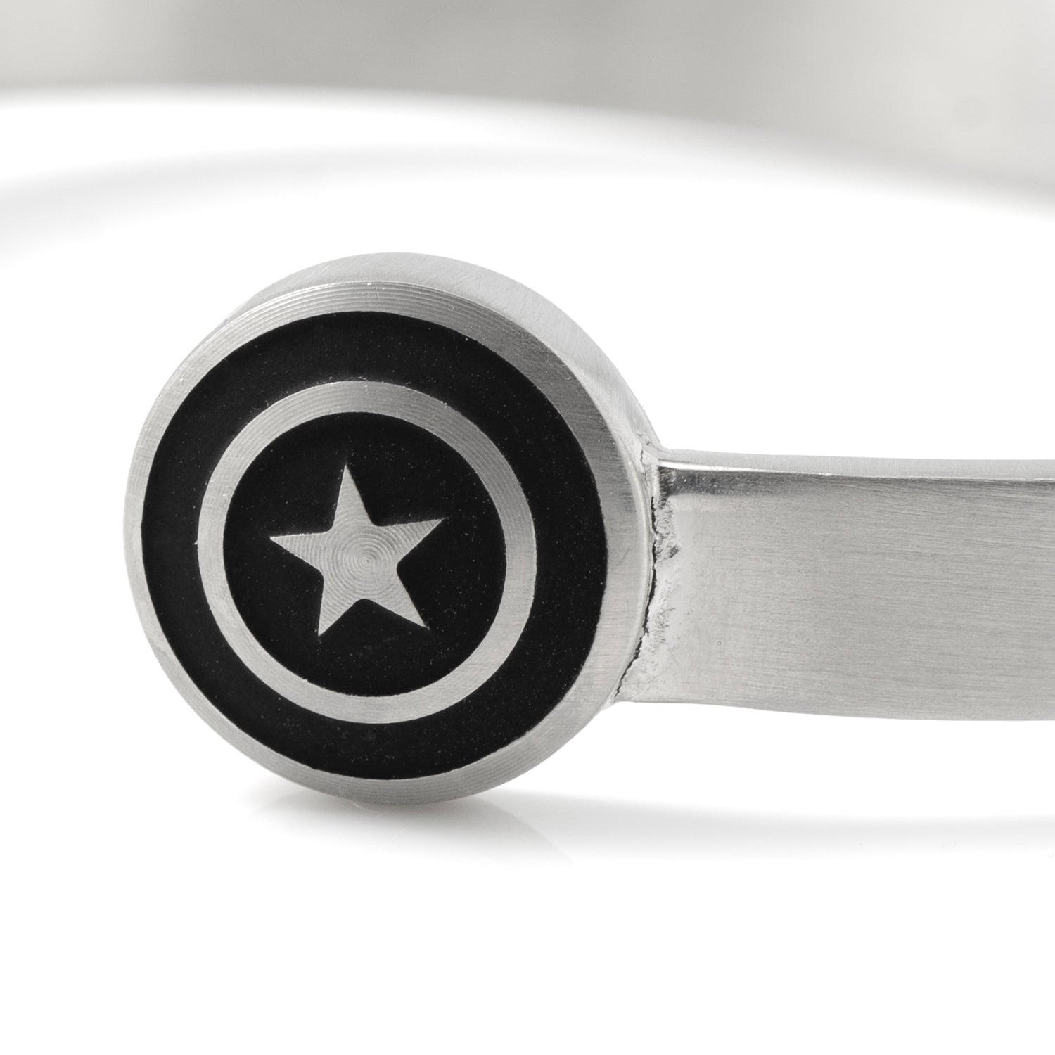  Cufflinks Captain America Stainless Steel Cuff Bracelet - Default Title - Bonton