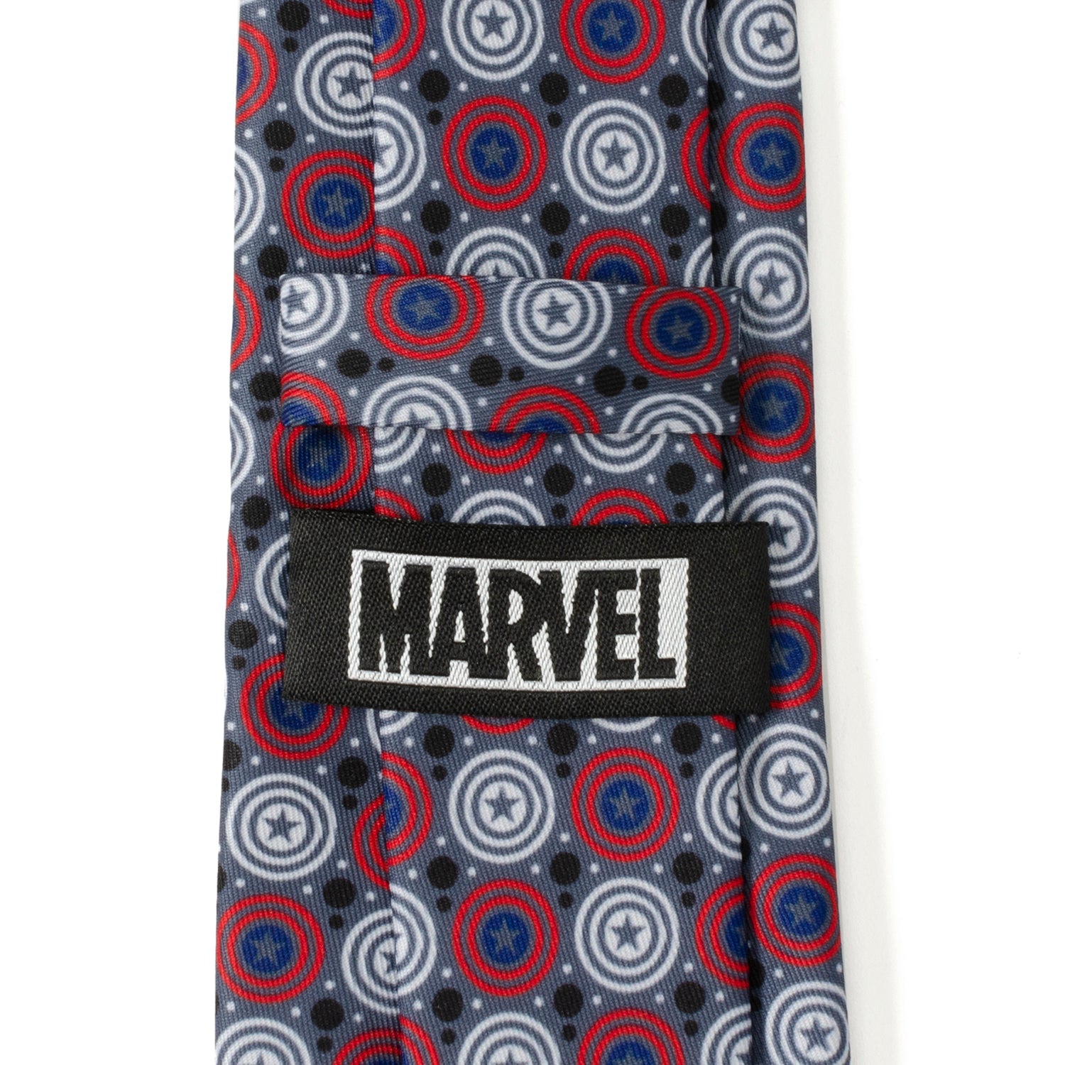  Cufflinks Captain America Gray Dot Men's Tie - Default Title - Bonton