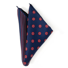 Captain America Shield Navy Pocket Square