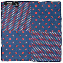 Captain America Shield Navy Pocket Square