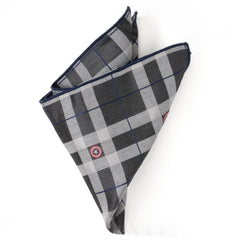 Captain America Gray Plaid Pocket Square