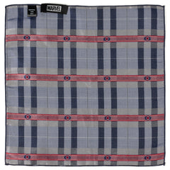 Captain America Gray Plaid Pocket Square