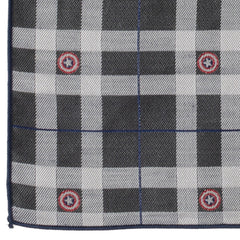 Captain America Gray Plaid Pocket Square