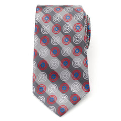 Captain America Gray Stripe Men's Tie