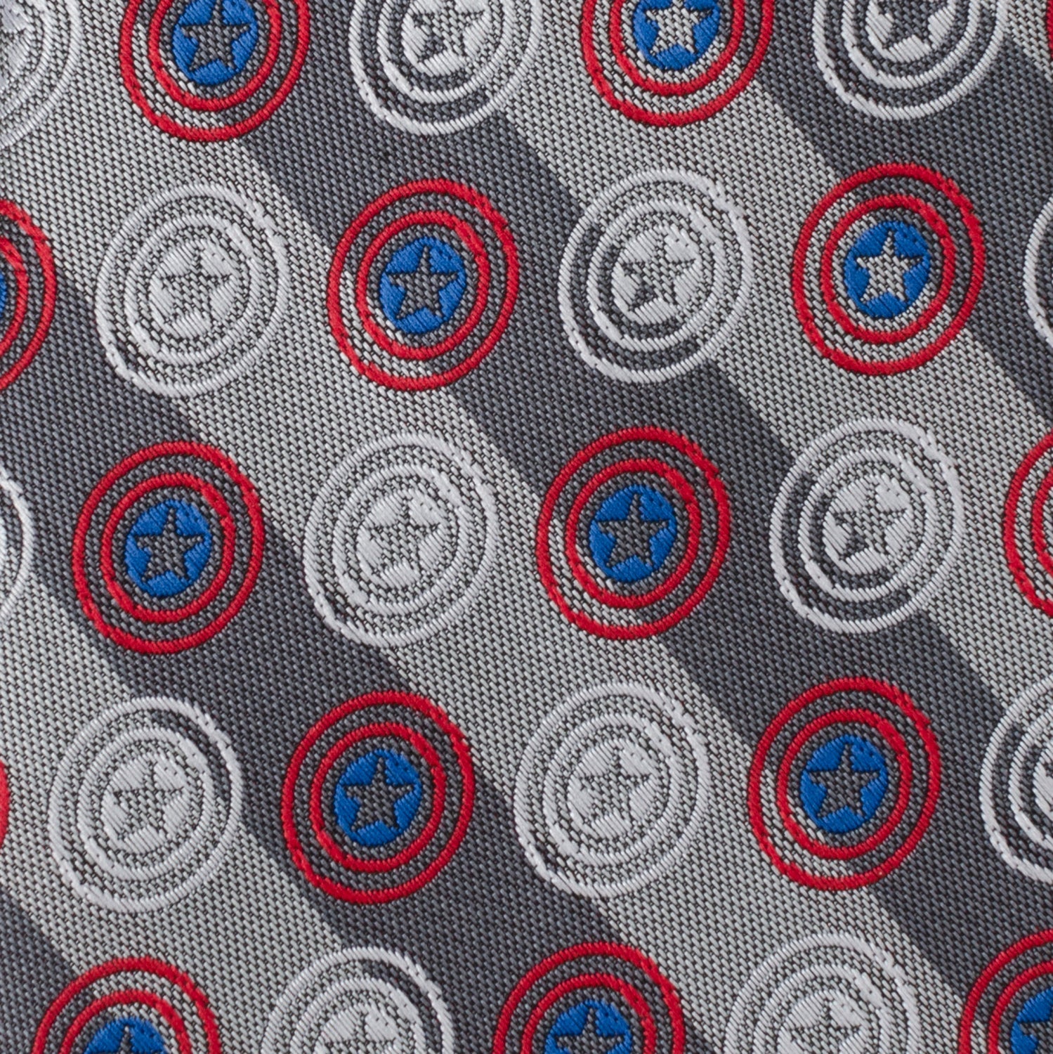  Cufflinks Captain America Gray Stripe Men's Tie - Default Title - Bonton