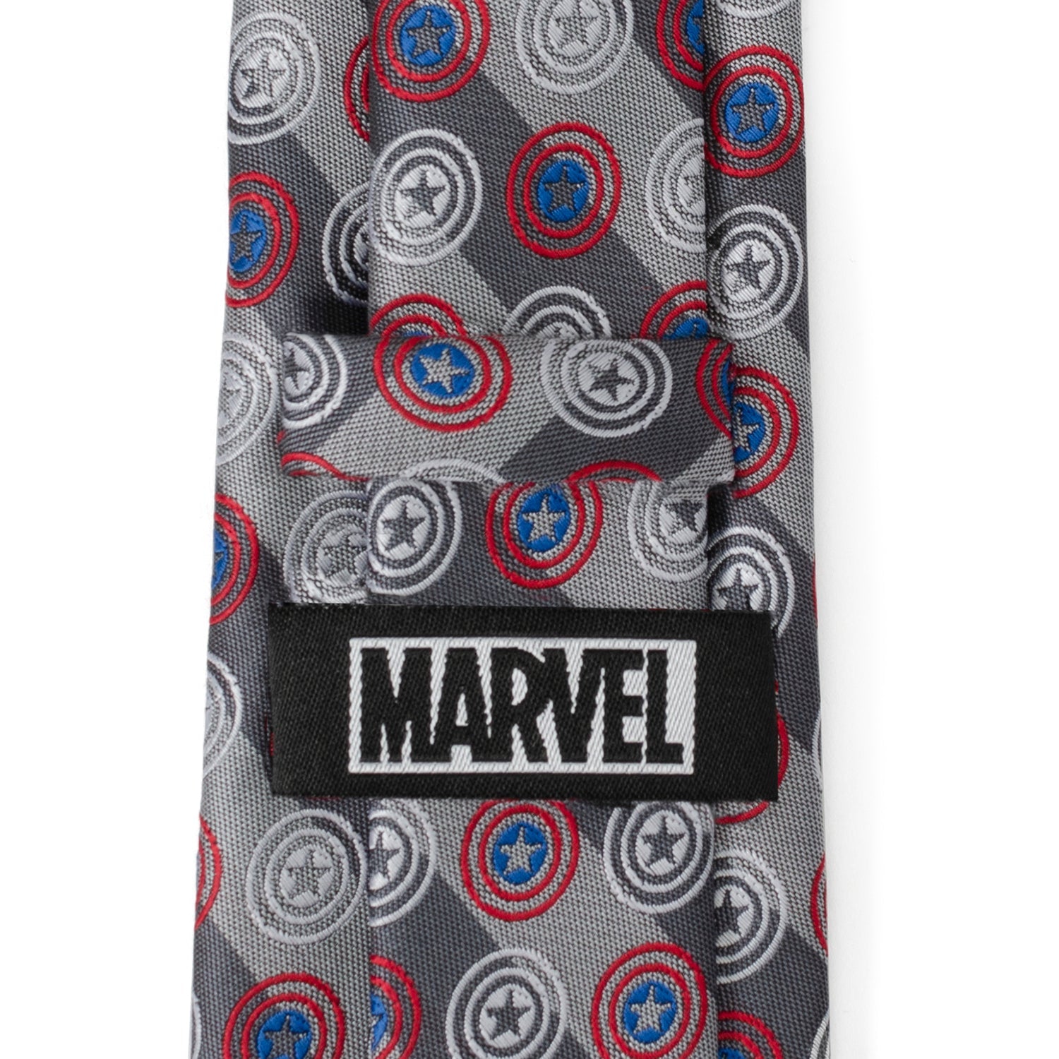  Cufflinks Captain America Gray Stripe Men's Tie - Default Title - Bonton