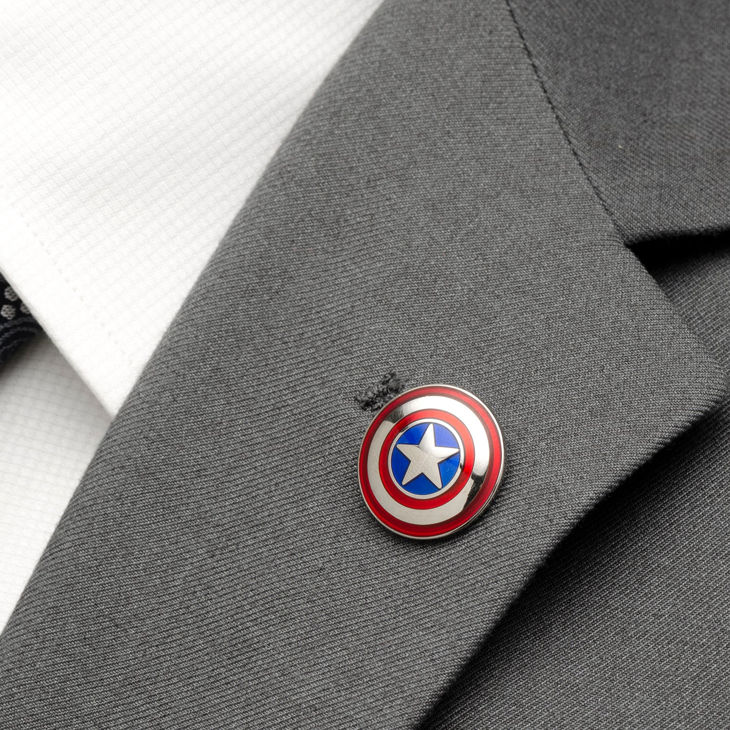  Cufflinks Captain America Argyle Blue Gift Set - Default Title - Bonton