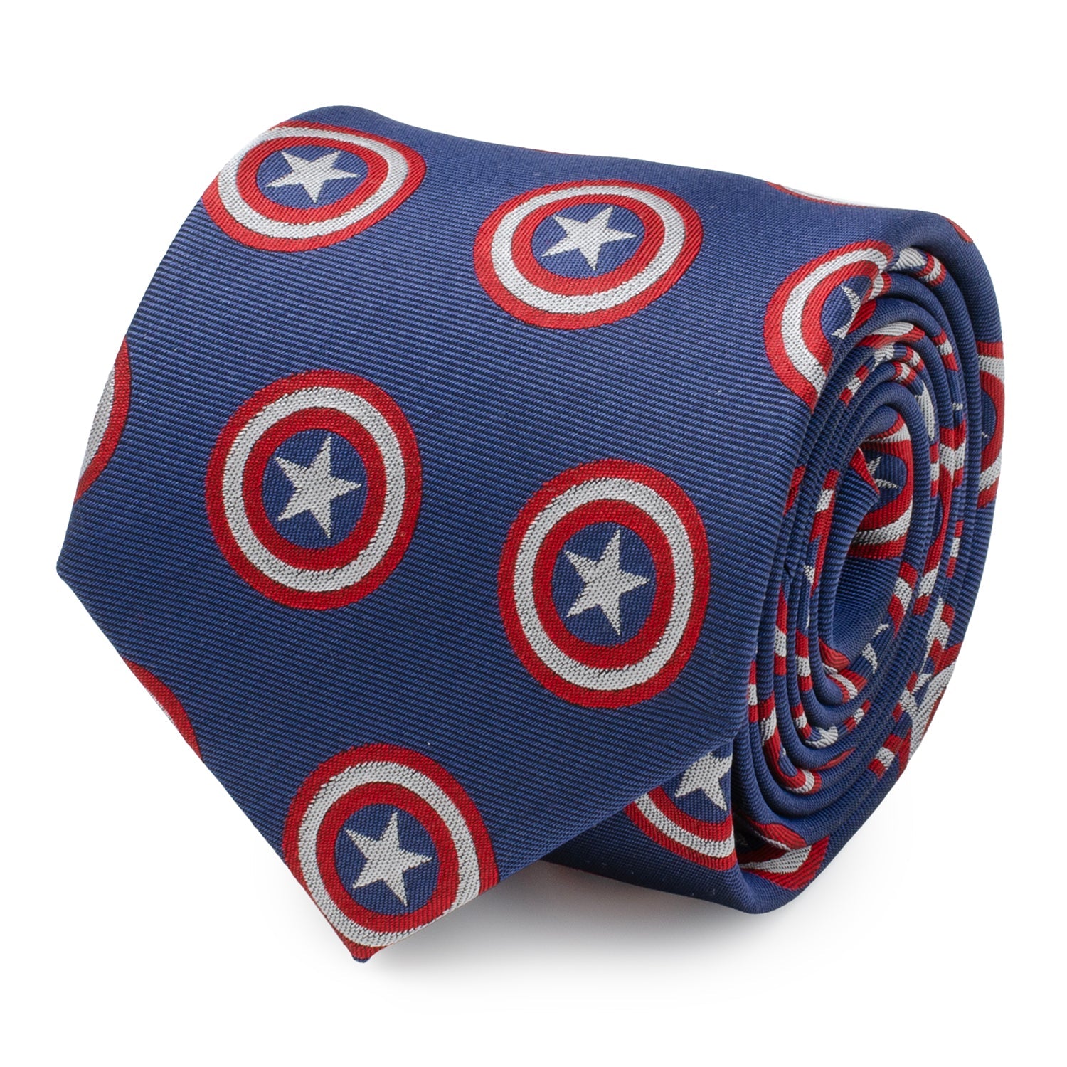  Cufflinks Captain America Hidden Message Blue Men's Tie - Default Title - Bonton