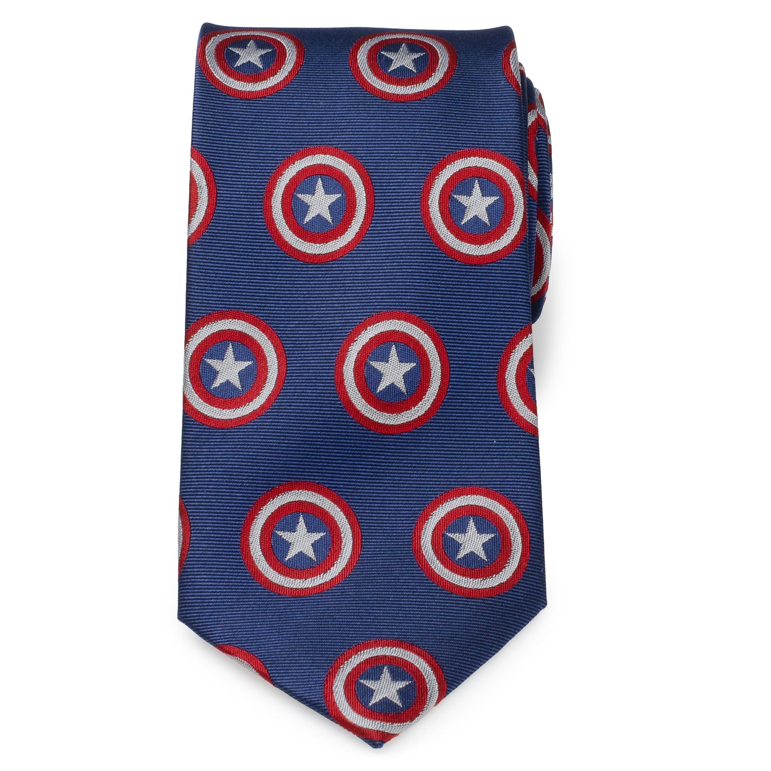  Cufflinks Captain America Hidden Message Blue Men's Tie - Default Title - Bonton