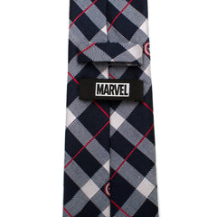 Captain America Blue Plaid Tie