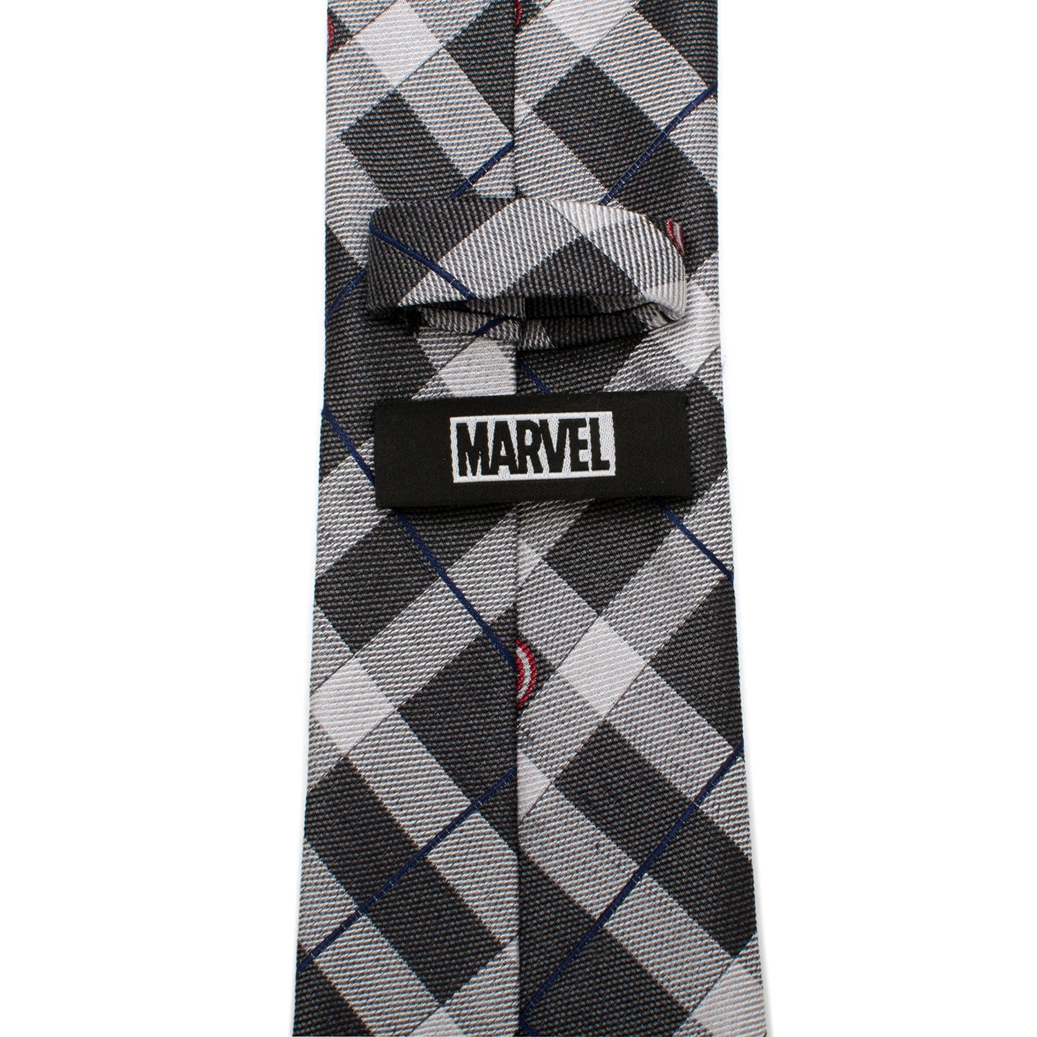  Cufflinks Captain America Gray Plaid Tie - Default Title - Bonton