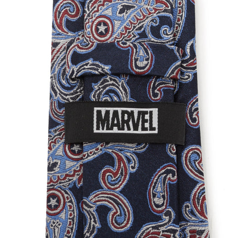 Captain America Paisley Men's Tie