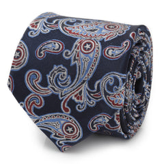 Captain America Paisley Men's Tie