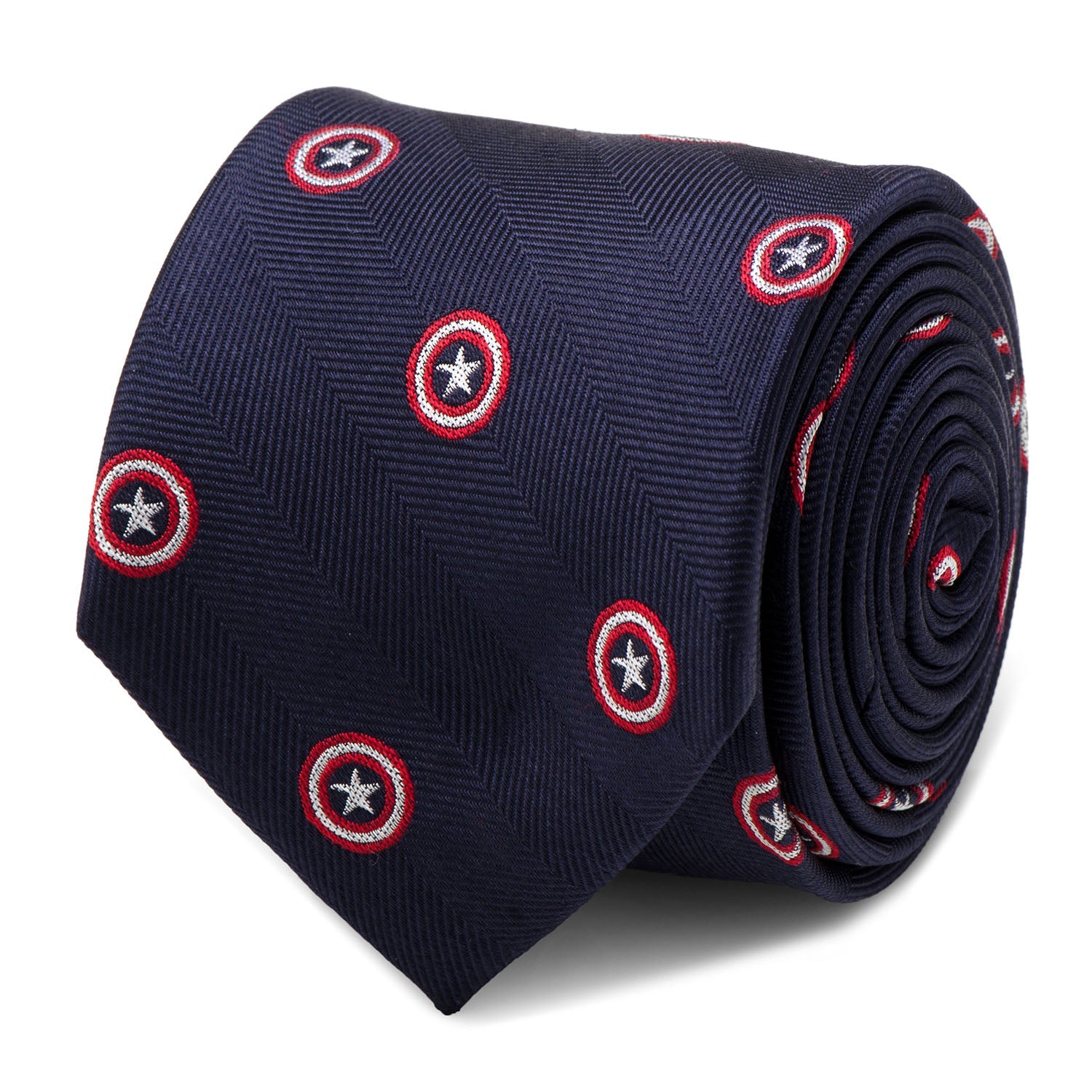  Cufflinks Captain America Navy Tie - Default Title - Bonton