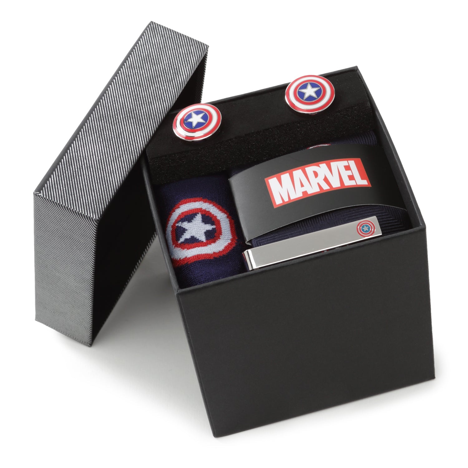  Cufflinks Ultimate Captain America Gift Set - Default Title - Bonton