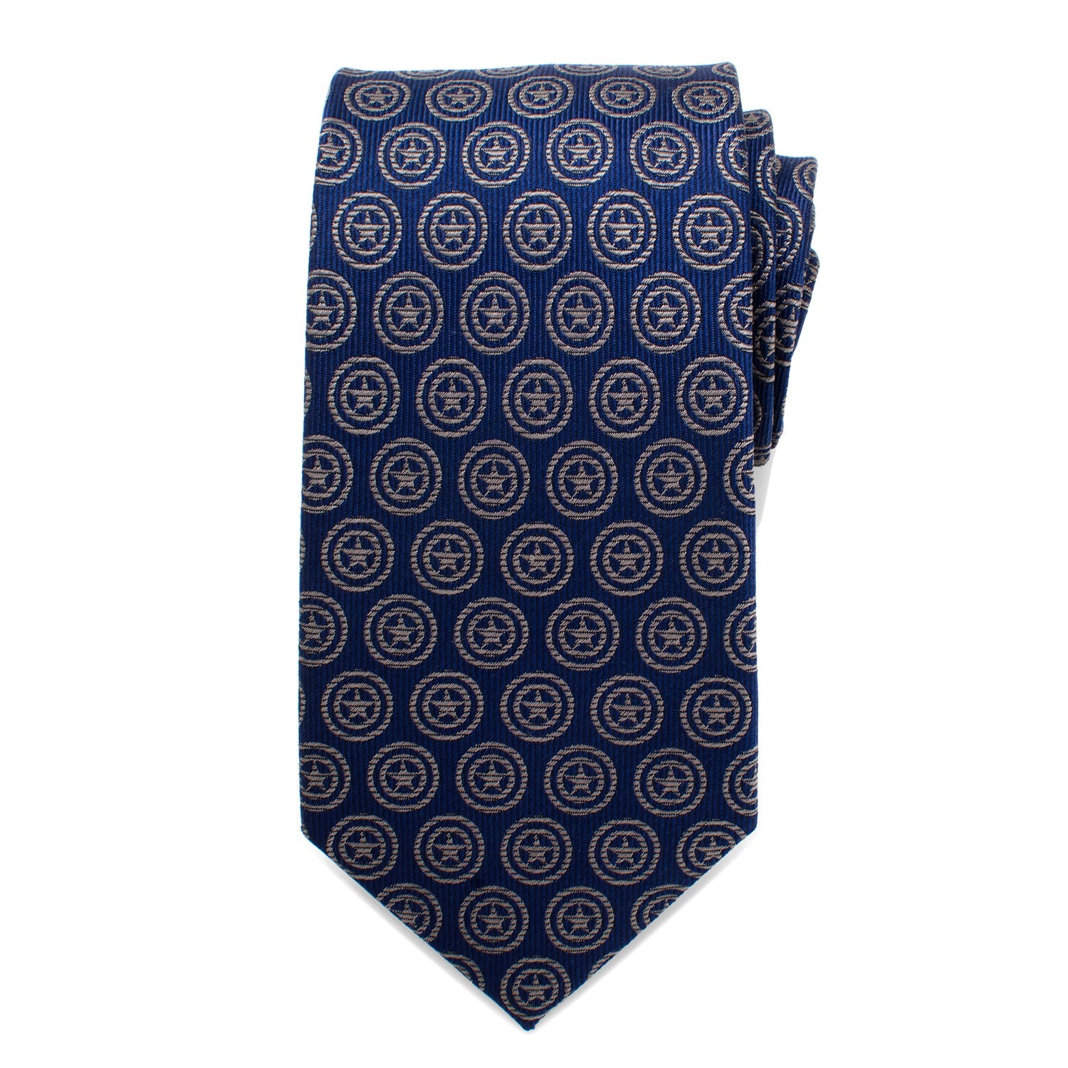  Cufflinks Captain America Shield Blue Men's Tie - Default Title - Bonton