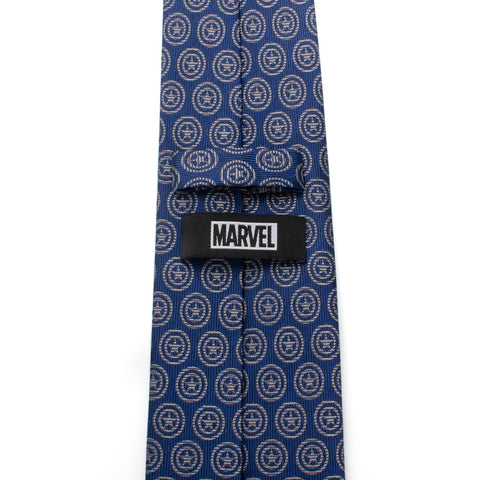 Captain America Shield Blue Men's Tie