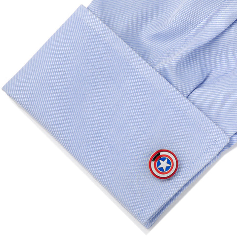 Captain America Cufflinks and Tie Bar Gift Set