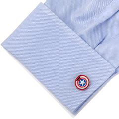 Captain America Cufflinks and Tie Bar Gift Set