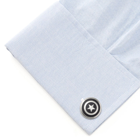 Captain America Shield Stainless Steel Cufflinks
