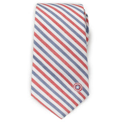 Captain America Striped White Men's Tie