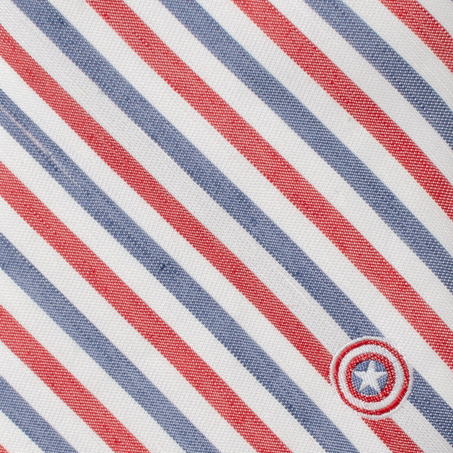  Cufflinks Captain America Striped White Men's Tie - Default Title - Bonton