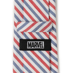 Captain America Striped White Men's Tie