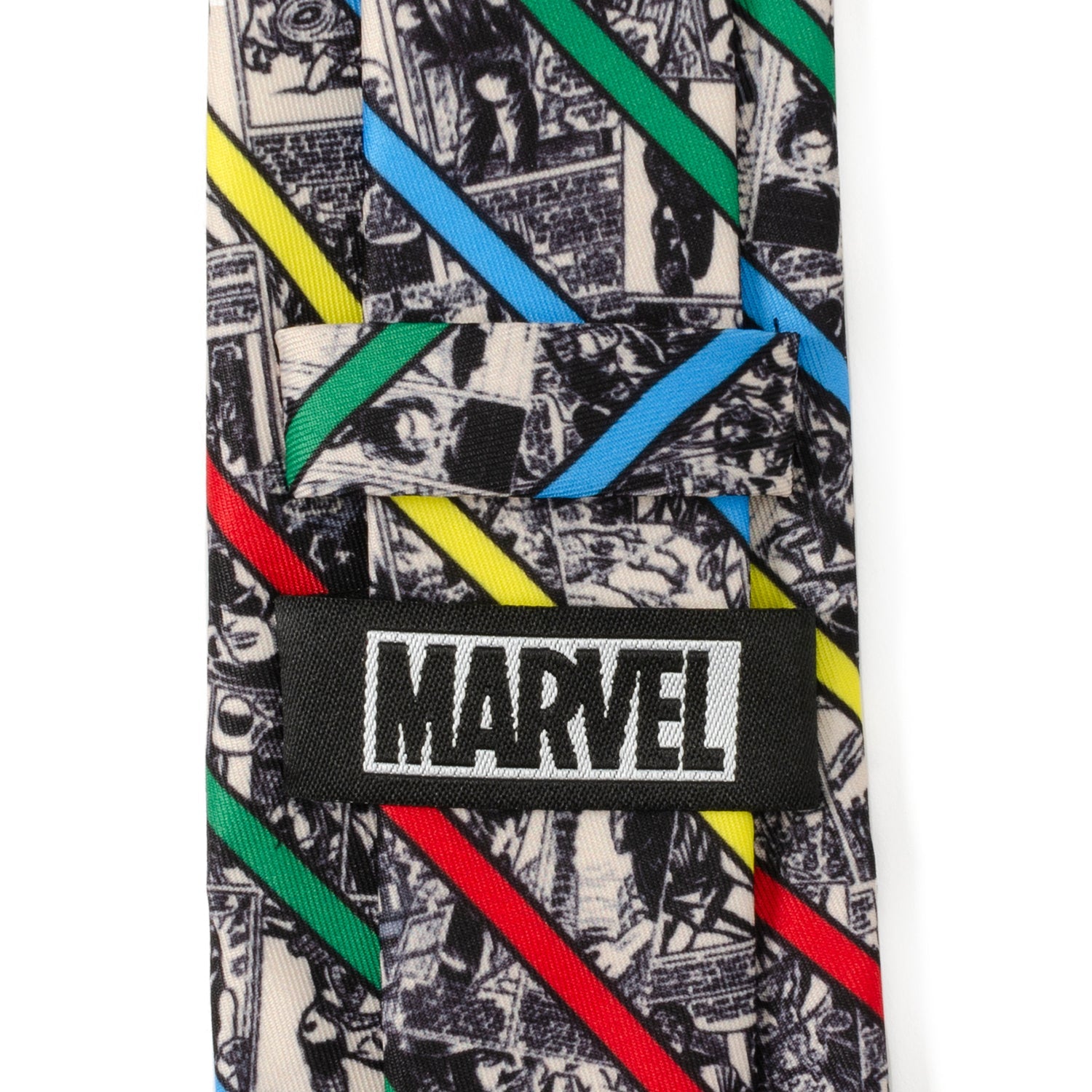  Cufflinks Marvel Comic Stripe Tan Men's Tie - Default Title - Bonton